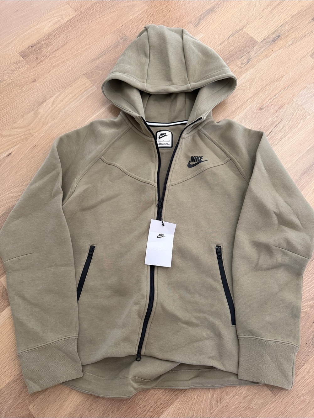 Nike Olive Green Full-Zip Hooded Jacket
